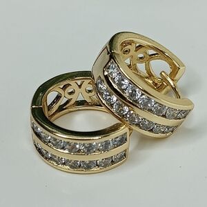 Elegant Gold and Silver Hoop Earrings